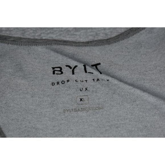 BYLT Shirt Tanktop Mens Size XL Premium Basics Drop Cut Lux Gray Cotton Blend - Picture 7 of 9